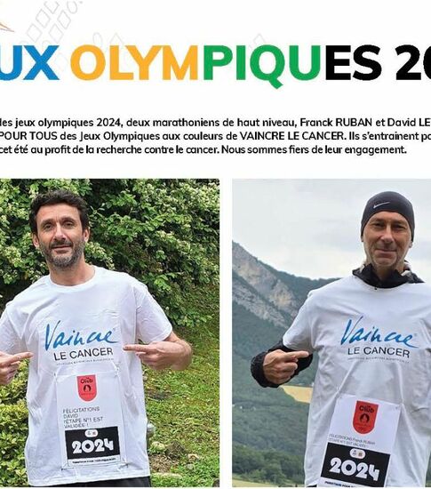 Marathon pour tous - JO 2024 - deux coureurs pour vaincre le cancer
