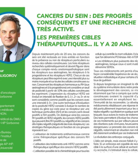 Cancers du sein : des progrès conséquents et une recherche très active